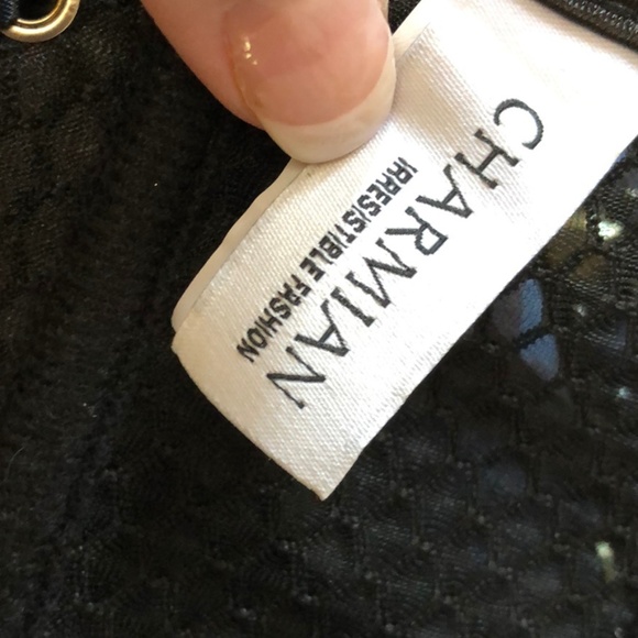 Charmian black stretch fishnet corset - Picture 5 of 6